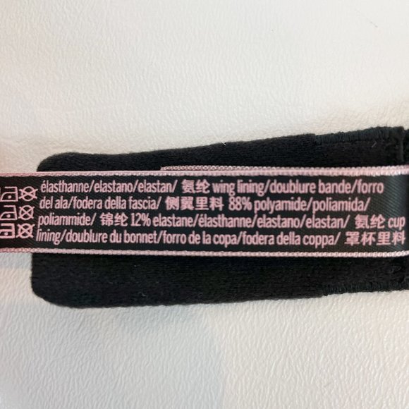 NWOT Victoria's Secret Bra 32D Unlined Demi Black Lace - Picture 10 of 11